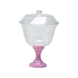 TAÇA C/TAMPA ROSA CANDY